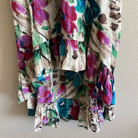 Bhags Boho Crochet Floral Print Top - Picture 3 of 7